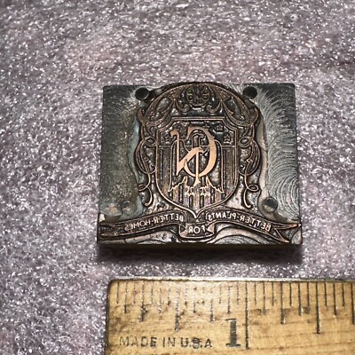 Printing Block “ Better Plants For Better Homes ” Copper Face, Nice Details!!-image