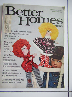 BETTER HOMES AND GARDENS Magazine Vintage November 1974 NM BEST PRICE ON EBAY!-image