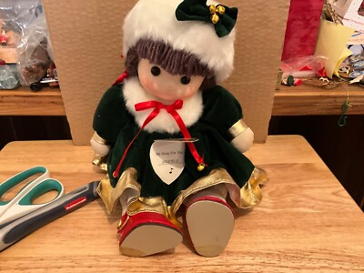 Christmas Musical Doll Toy Wind-up Head moves - Jingle Bells - New-image