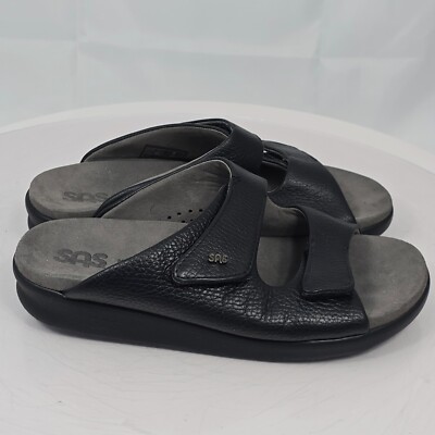 SAS Women 8 W/Wide Cozy Slide Black Slip On Comfort Sandals-image