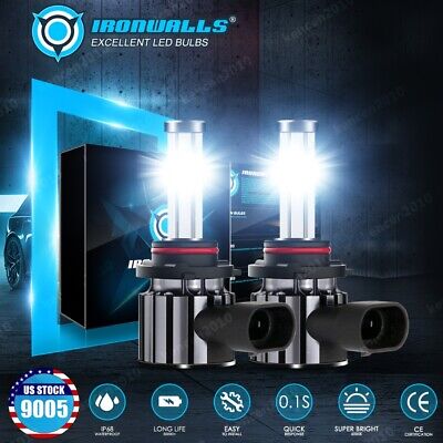 6-sides HB3 9005 LED Headlight Bulbs Conversion Kit High Beam White Super Bright-image