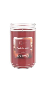 Apple Pumpkin Scented Candle Large Glass Jar 20oz Clean Burn Long Lasting New-image