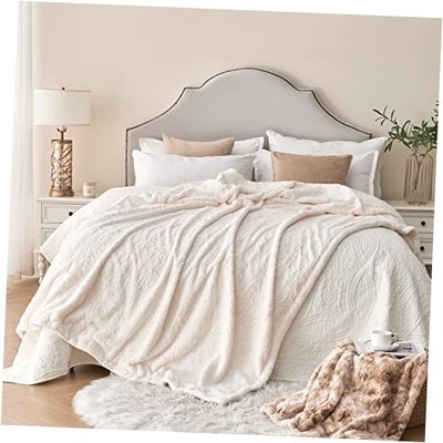  Oversized Faux Fur Blanket, Super Soft Cozy Blanket, Luxury 60