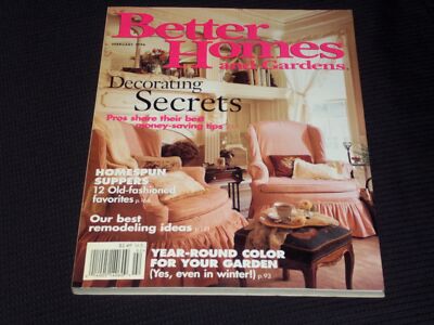 1996 FEBRUARY BETTER HOMES & GARDENS MAGAZINE - DECORATING SECRETS - E 2628-image