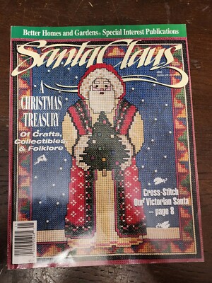 Better Homes And Gardens Cross Stitch Santa Claus Christmas January 1992-image