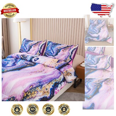 Stylish Full Size Tie Dye Quilt and Pillow Set - Cozy Microfiber Comfort-image