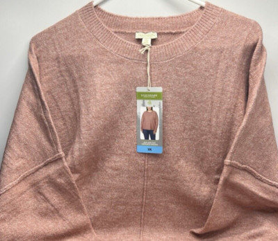 Women's Size 3X Legendary Outfitters Soft Cozy Pullover Sweater Heather Rose-image