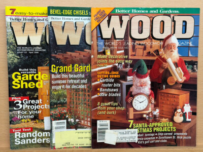 Wood Better Homes And Gardens  Magazine Lot Of 3 April 2000 August 1999 Dec 94-image