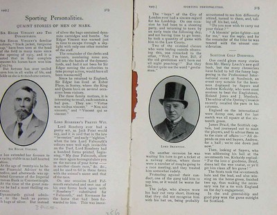 Old Antique Print 1907 Portrait Edgar Vincent Lord Brampton Griggs`Sport 20th-image