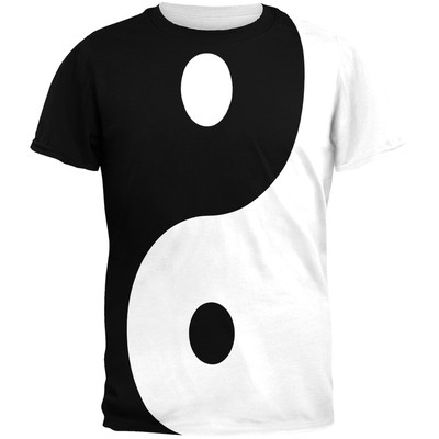 Ying Yang All Over Adult T-Shirt-image