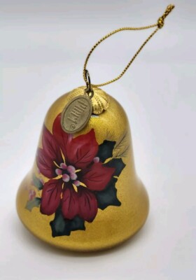 2016 Li Bien Poinsettia Bell Christmas Ornament from Pier 1 Imports-image