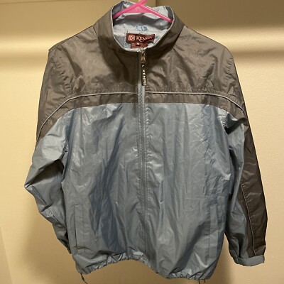 Vintage Kenpo Womens Track Athletic Jacket Medium Blue with Gray Trim-image