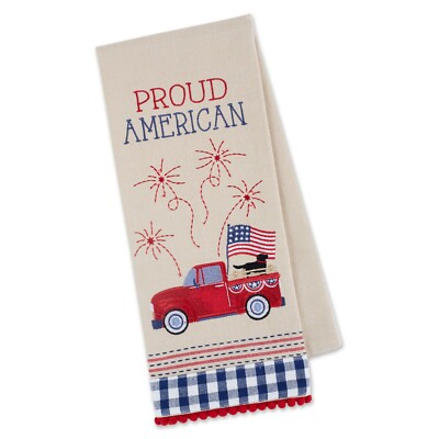 Design Imports 753624 American Truck Embellished Dishtowel-image