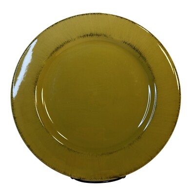 Pier 1 Imports (1) TOSCANA PALM Hand Painted Earthenware Dinner Plate 11
