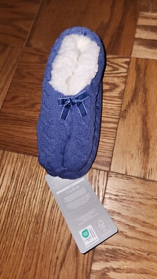 Mixit Women's Knit Slipper Socks One Size .. Color Blue  New-image