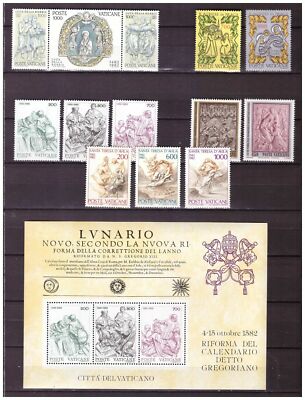 S15546) VATICAN MNH** 1982 Complete Year Set 13V + S/S-image