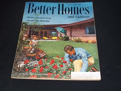 1955 JANUARY BETTER HOMES & GARDENS MAGAZINE NICE COVER & ADS - H 1329-image