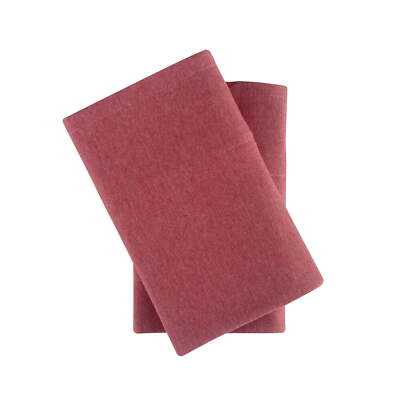 Mainstays Jersey Extra Soft Pillowcase Set, Standard/Queen, Red Sedona, 2 Piece-image