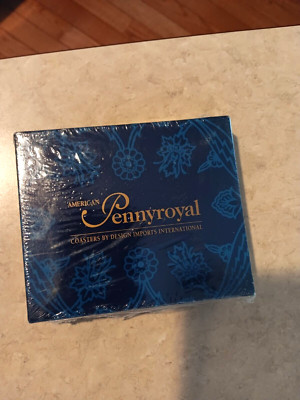 Vtg. 4Pcs American Pennyroyal Coasters Afternoon Tea By Design Imports Int'l-image