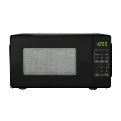 Black Mainstays 0.7 Cu ft Countertop Microwave Oven, 700 Watts-image