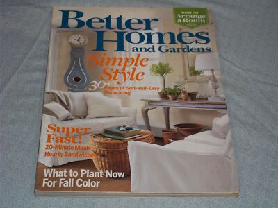 2007 SEPTEMBER BETTER HOMES & GARDENS MAGAZINE - SIMPLE STYLE COVER - H 4099-image