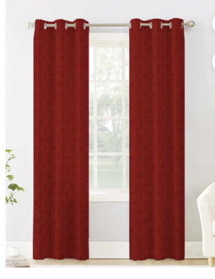 BLACKOUT PANEL PAIR by MAINSTAYS 84-INCH Red-image