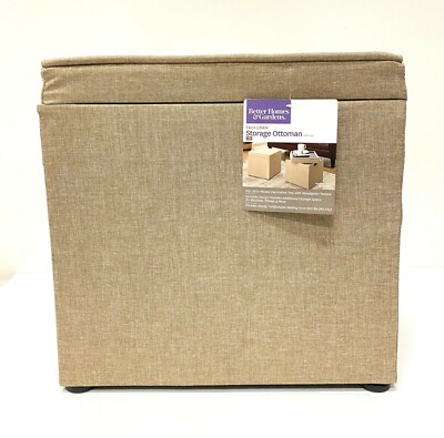 Better Homes & Gardens Storage Ottoman with Tray, 16