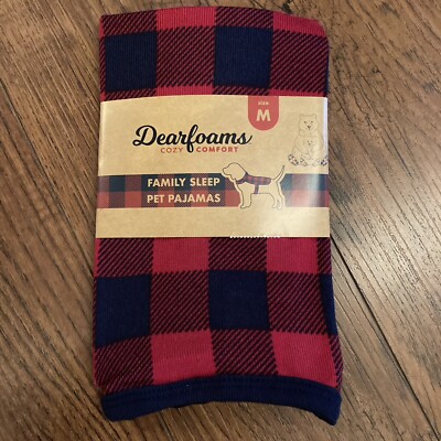 New Dearfoams Cozy Comfort Sweater Shirt Pet Pajamas Dog Cat Size Medium-image