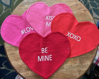 Valentine's Day Heart Shape Two-in-One Feature Placemats Set or Table Runner-image