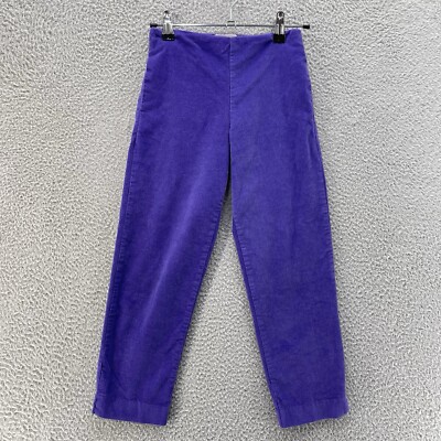 CPC Childrenswear Velvet Pants Girl 7 Purple Pull On Cozy Comfort Elastic Waist-image