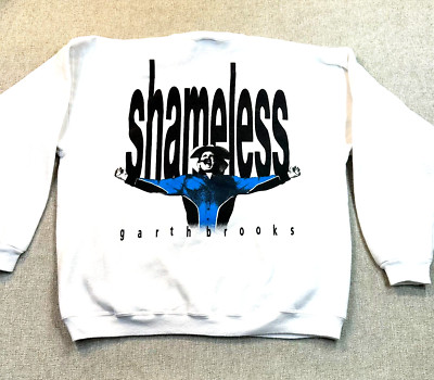 Vintage 90s Garth Brooks Men XL Authentic Ropin The Wind Tour Shameless Crewneck-image