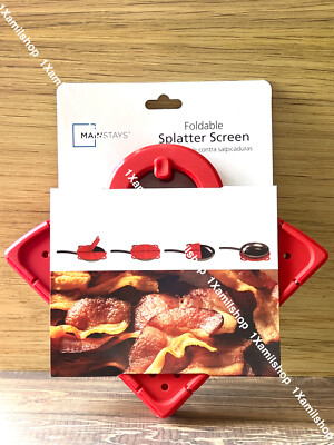 Mainstays Foldable Silicone Splatter Screen 12 inch Multipurpose BPA Free New-image