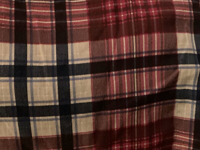 One Pillow Sham Standard Westpoint Stevens MAINSTAYS Burgundy Navy Plaid-image