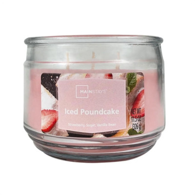 Iced Poundcake Scented 3-Wick Glass Jar Candle, 11.5 Oz.-image