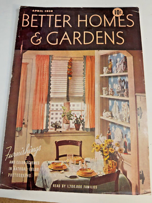 1938 APRIL BETTER HOMES & GARDENS MAGAZINE RECIPES ADS HOMEMAKER TIPS GARDENING-image