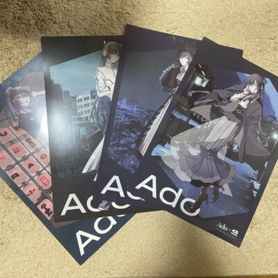 Ado Kura Sushi Collaboration A3 Size Clear Poster Limited Quantity Complete Set-image