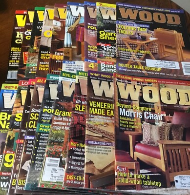Vintage Better Homes & Gardens Wood Magazines Lot Of 18 Issues 1999-2002-image