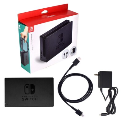 Original Nintendo Switch Charging Dock+AC Adapter Power Cable+HDMI CABLE Set TV-image