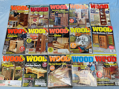 Wood Magazine Better Homes and Gardens 15 issue lot 2000 through 2011-image