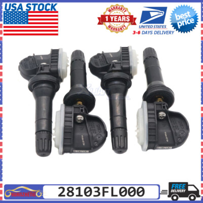 Set of (4) NEW TPMS Tire Pressure Sensor For Subaru Impreza Crosstrek 28103FL000-image