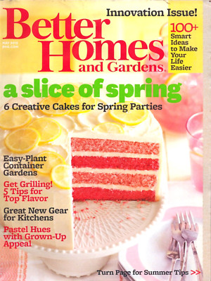 Better Homes and Gardens Magazine May 2012 Container Gardens Cakes Parties Grill-image