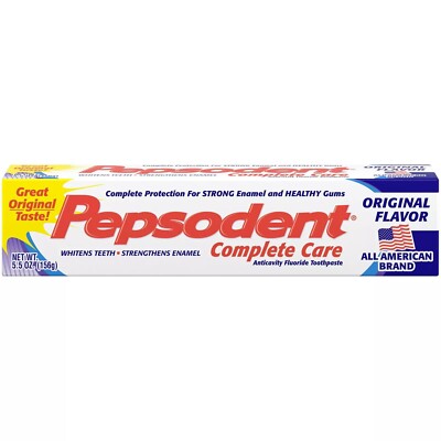 6 Pack Pepsodent Complete Care Toothpaste Original 5.5  Oz Each Fast Shipping-image