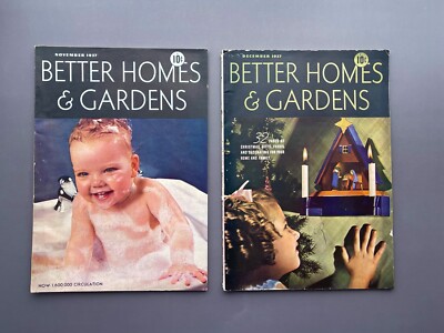 1930s Better Homes & Gardens Magazine Lot of 2 November December 1937 Complete-image