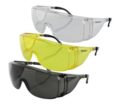 Titus OTG Safety Glasses Eye Protection ANSI Z87+ Fit Over RX Prescription Frame-image