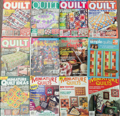 Quilt, Miniature, Quilting Magazine-Lot of 12 - Years 1992-1999 VERY GOOD-image