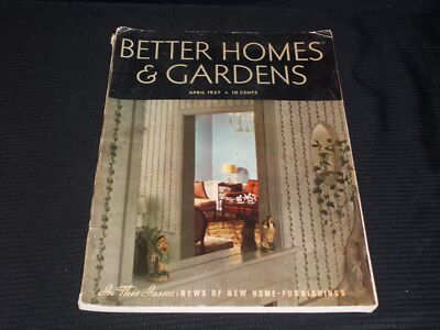 1937 APRIL BETTER HOMES & GARDENS MAGAZINE - BEAUTIFUL FRONT COVER - E 2689-image