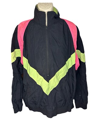 VTG Dual Control Windbreaker Jacket Men Large Bright Colorful 90s Ski Colorblock-image