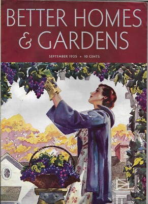 BETTER HOMES & GARDENS Sept 1935 DIONNE QUINTUPLETS INDOOR GARDEN beautiful ads -image