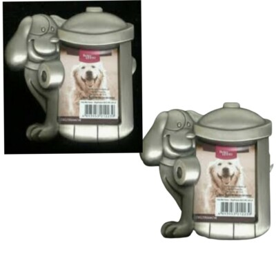 Dog and Fire Hydrant Mini Pewter Picture Frame Better Homes and Garden Set of 2-image