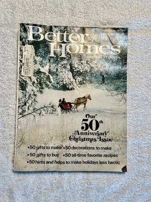 Better Homes & Gardens December 1972 50th Anniversary Christmas horse sleigh-image